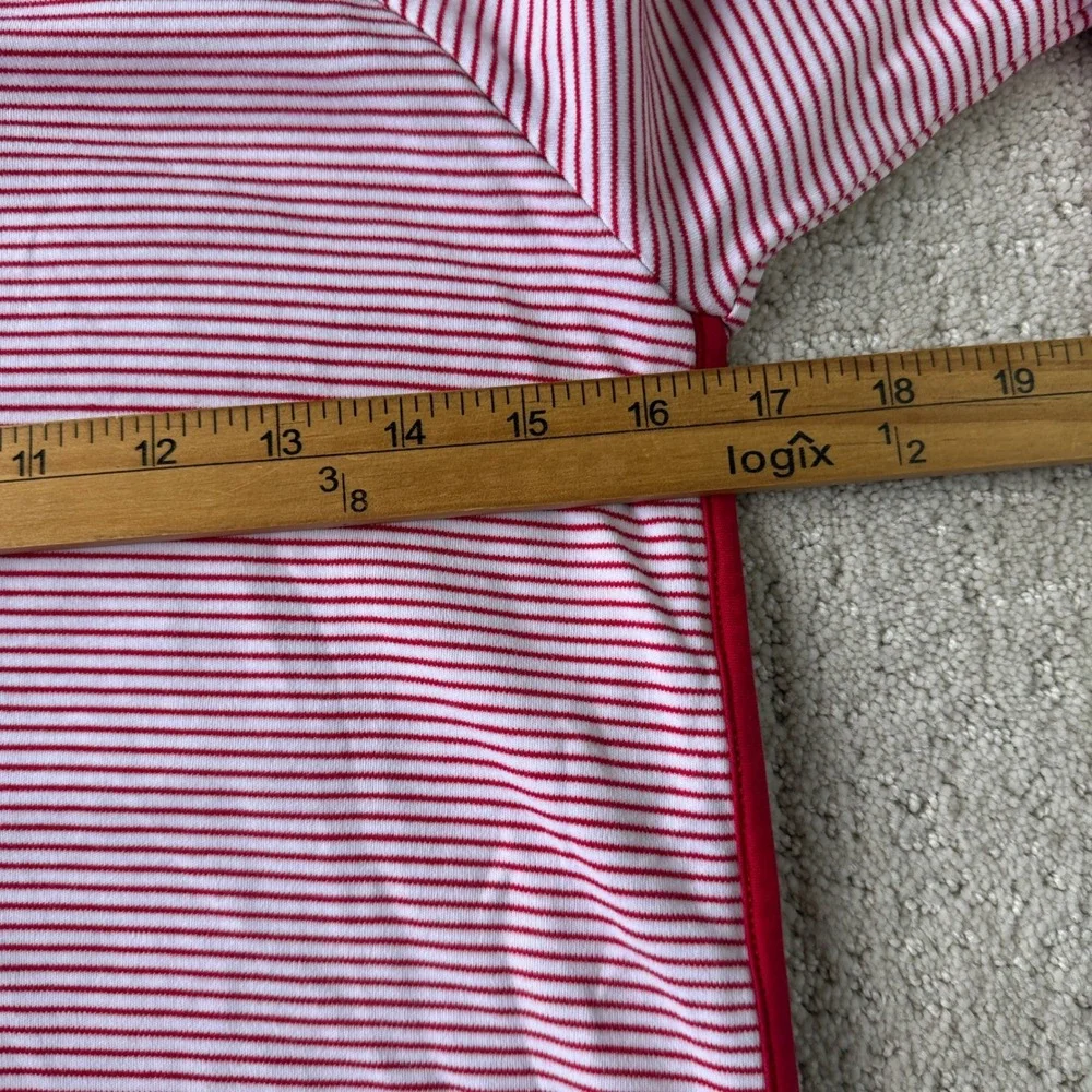 Lake Pajama Set Women XXS Red White Striped Pima Cotton Long Sleeve Loungewear